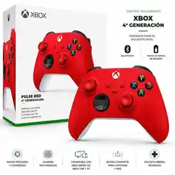 Falabella Control Inalámbrico Xbox 4ta Generación Rojo Compatible Xbox One, Series XS y PC oferta