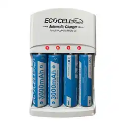 Falabella 4 Pilas AA con Cargador ECOCELL 3000mah Para Flash oferta