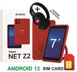 Falabella Tablet 7 Pulgadas Sim Card 32GB Android 13 + Funda Silicona Rojo oferta