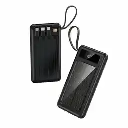 Falabella Power Bank Solar 20000mah 4 Cables Integrados Linterna Led oferta