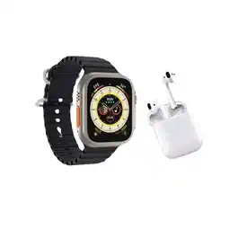 Falabella Kit Reloj SmartWatch Con Audifonos Inalambricos ¡8 Ultra Negro oferta