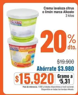 Alkosto Alkosto - crema lavaloza citrus o lim3n oferta