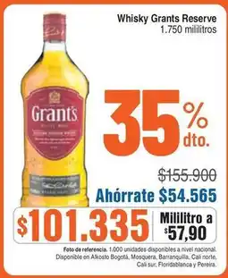 Alkosto Grant's - whisky grants reserve oferta