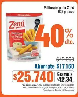 Alkosto Zenú - palitos de pollo oferta