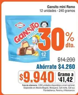 Alkosto Gansito - mini ramo oferta