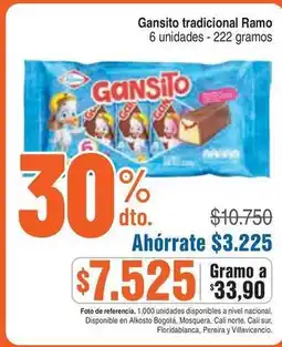 Alkosto Ramo - gansito tradicional oferta