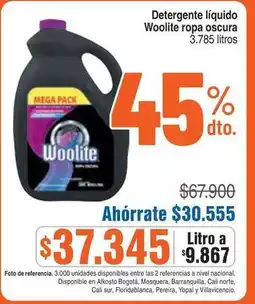 Alkosto Woolite - detergente líquido ropa oscura oferta