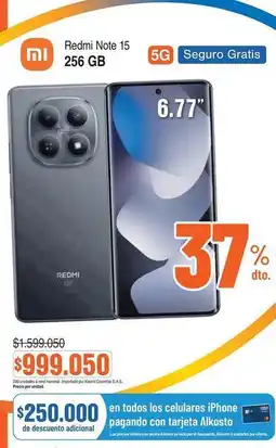 Alkosto Xiaomi - redmi note 15 256 gb oferta