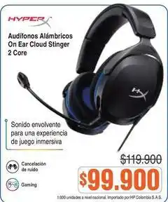 Alkosto Gaming - audífonos alámbricos on ear cloud stinger 2 core oferta