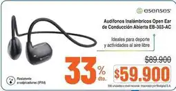 Alkosto Esenses - audífonos inalámbricos open ear de conducción abierta eb-303-ac oferta