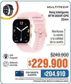 Alkosto Multitech - reloj inteligente mtw-2605r gps oferta