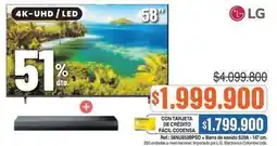 Alkosto Lg - 4k-uhd/led 58 tv + barra de sonido s20a-147 cm oferta