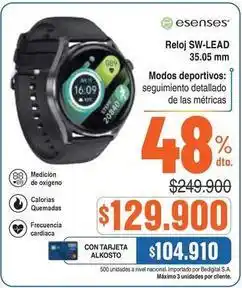 Alkosto Esenses - reloj sw-lead 35.05 mm oferta