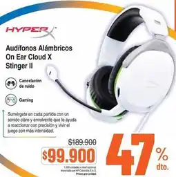 Alkosto Gaming - audífonos alámbricos on ear cloud x stinger ii oferta