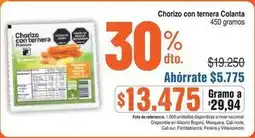 Alkosto Colanta - chorizo con ternera oferta