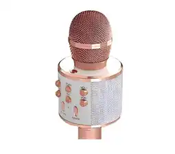 Falabella Micrófono Inalámbrico ORO ROSA Karaoke Ws-858 Bluetooth oferta