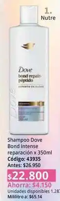 Nova Venta Dove - shampoo bond intense reparación oferta