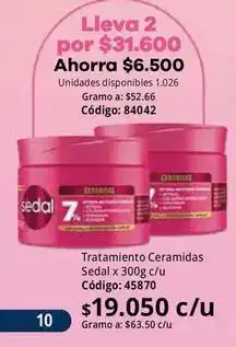 Nova Venta Sedal - tratamiento ceramidas 300g c/u código: 45870 oferta