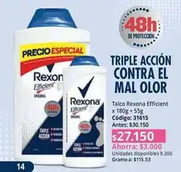 Nova Venta Rexona - talco efficient oferta