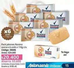 Nova Venta Rexona - pack jabones avena oferta