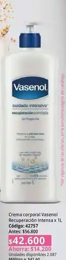 Nova Venta Vasenol - crema corporal recuperación intensa x 1l oferta