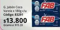 Nova Venta Fab - g. jabón coco varela x 180g c/u código: 83291 oferta