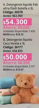 Nova Venta Fab - detergente líquido ultra flash botella x 3l código: 36978 oferta