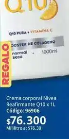 Nova Venta Nivea - crema corporal reafirmante q10 x 1l código: 96906 oferta