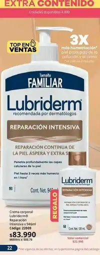 Nova Venta Lubriderm - crema corporal reparación intensiva oferta