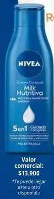 Nova Venta Nivea - crema corporal milk nutritiva oferta