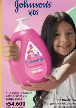 Nova Venta Johnson's - shampoo gotas de brillo x 1l código: 25348 oferta