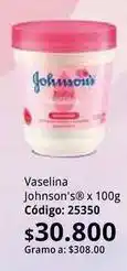 Nova Venta Johnson's - vaselina x 100g código: 25350 oferta