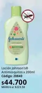 Nova Venta Johnson's - loción antimosquitos x 200ml código: 20840 oferta