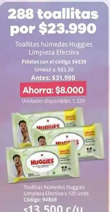 Nova Venta Huggies - 288 toallitas oferta
