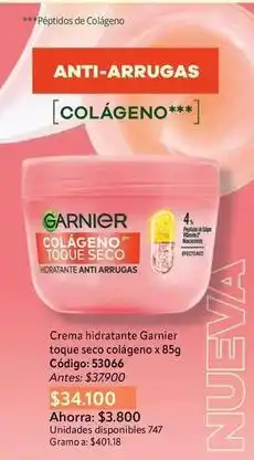 Nova Venta Garnier - colágeno anti-arrugas oferta