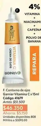 Nova Venta Garnier - contorno de ojos vitamina c x15ml oferta