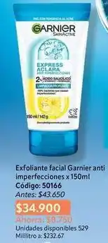 Nova Venta Garnier - exfoliante facial anti imperfecciones x 150ml oferta