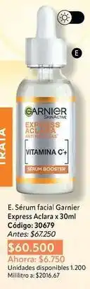 Nova Venta Garnier - sérum facial express aclara x30ml código: 30679 oferta