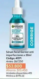 Nova Venta Garnier - sérum facial anti imperfecciones x 30ml código: 41371 oferta
