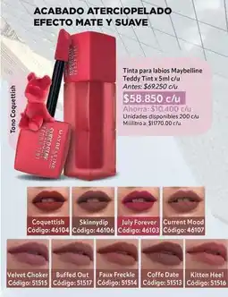 Nova Venta Maybelline - tinta para labios teddy tint x 5ml oferta