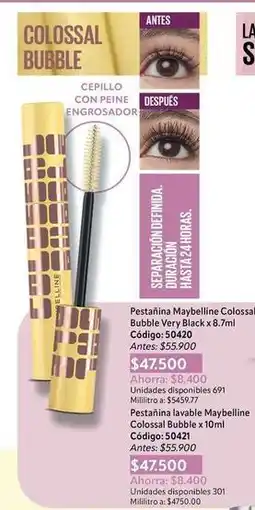 Nova Venta Maybelline - pestaina colossal bubble very black c. 8.7ml c go: 50420 oferta