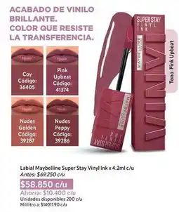 Nova Venta Maybelline - super stay vinyl ink oferta