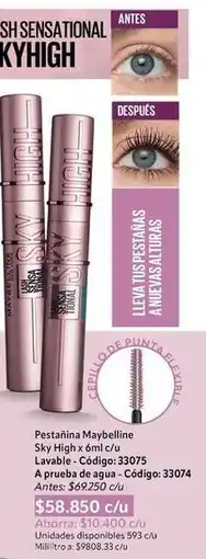 Nova Venta Maybelline - pestatina sky high x 6ml c/u oferta