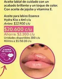 Nova Venta Essence - aceite para labios hydra kiss oferta