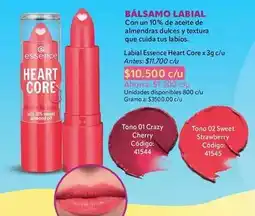 Nova Venta Essence - bálsamo labial heart core oferta