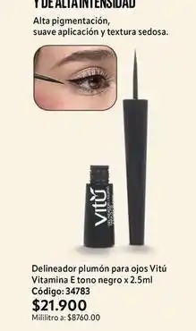 Nova Venta Vitú - delineador plumón para ojos vitamina e tono negro x 2.5ml código: 34783 oferta