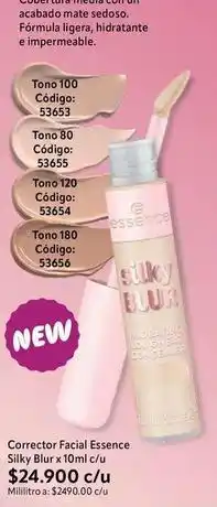 Nova Venta Essence - corrector facial silky blur x 10ml c/u oferta