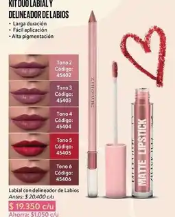 Nova Venta Duo - kit duo labial y delineador de labios oferta