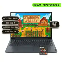 Falabella PORTATIL 15AHP10, AMD RYZEN 5 8640HS, CHIP AMD IA, RAM DDR5 40GB 5600, SSD 1TB 15.3FHD oferta