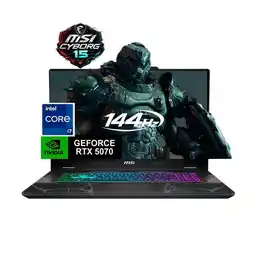 Falabella Portatil Gamer Cyborg 15 Intel Core 7 240H 48/1 TB SSD RTX 5070 8 GB Negro 15,6 Fhd oferta